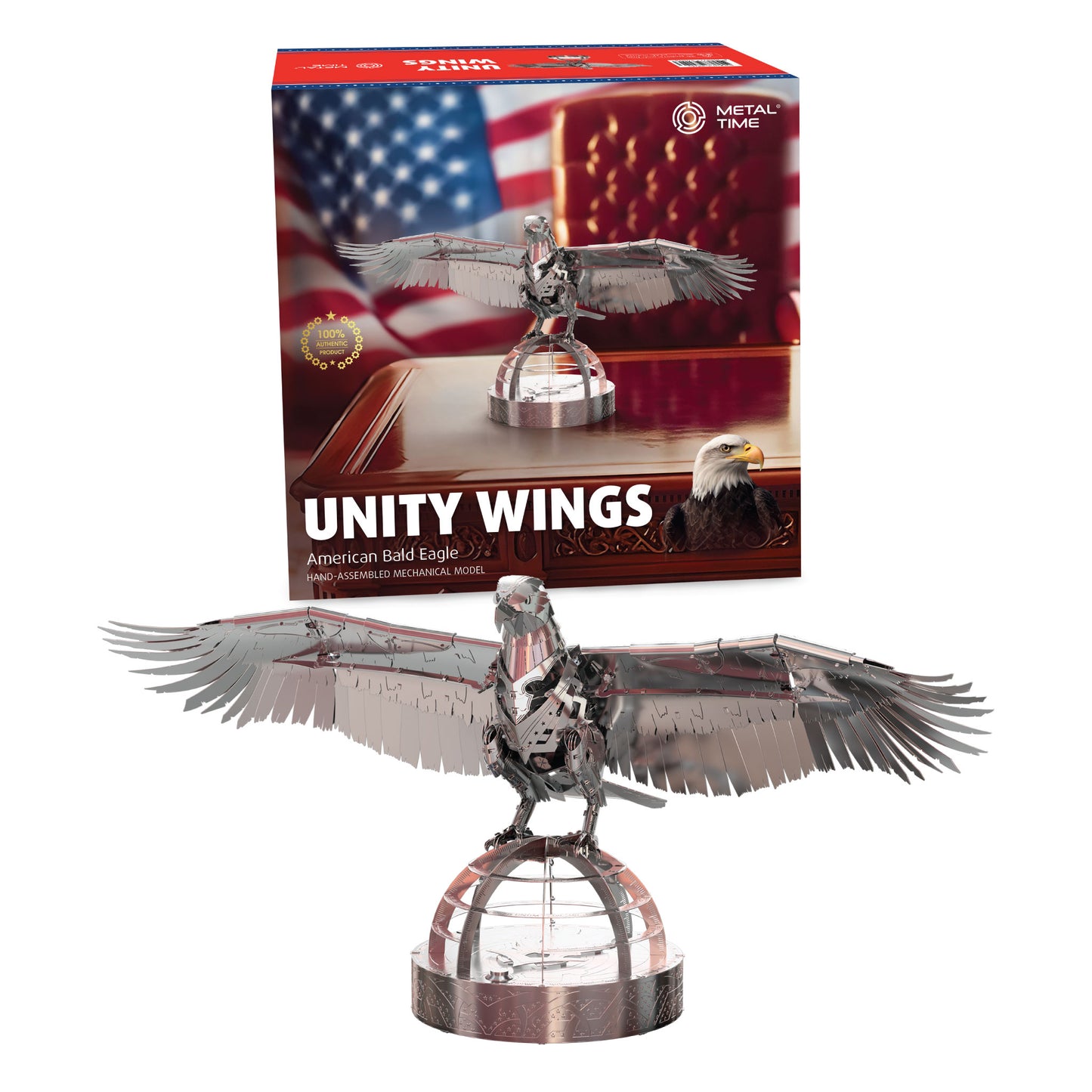Silver Mechanical Moving Eagle
