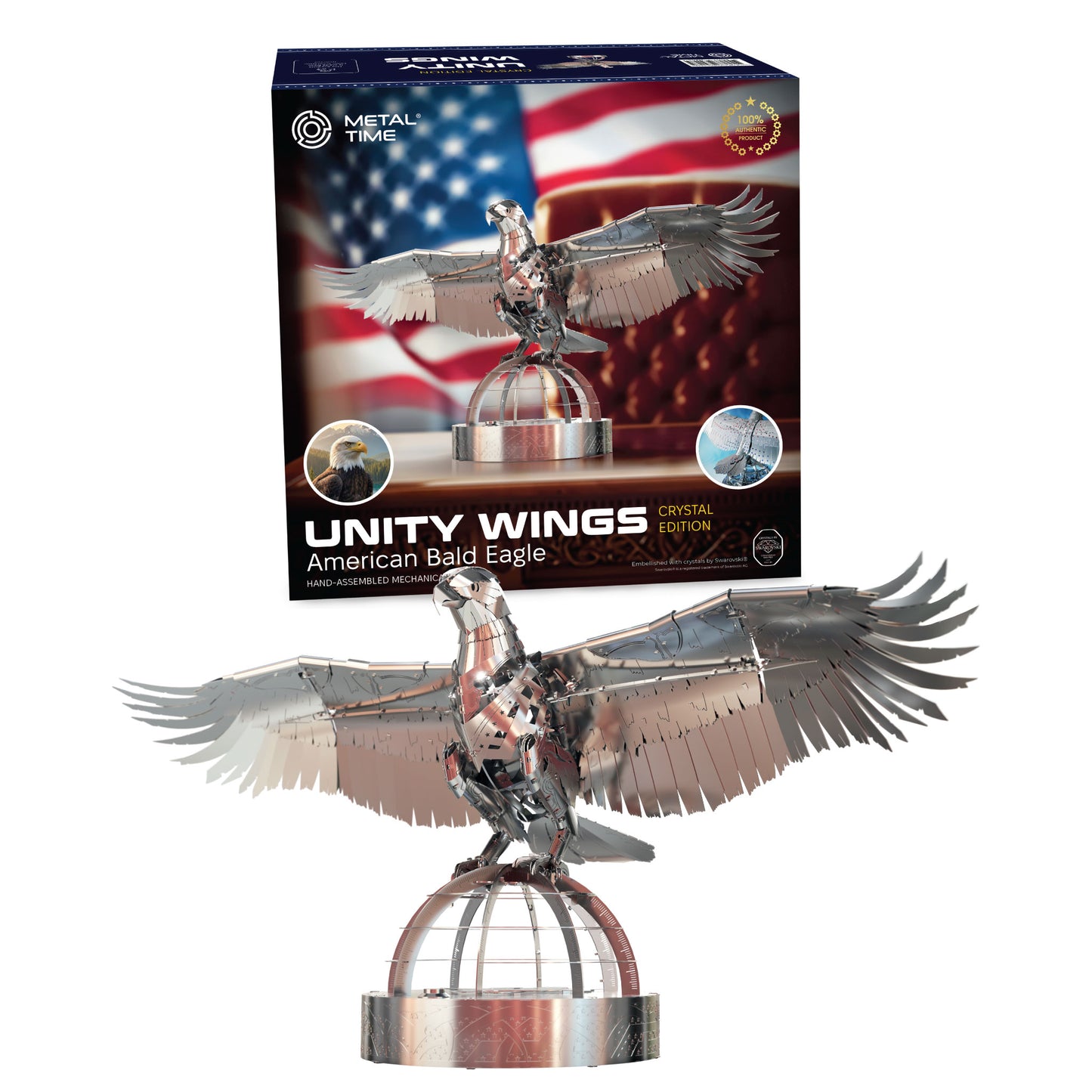 UNITY WINGS SILVER ARMOR Hand-Embellished with Swarovski® crystals