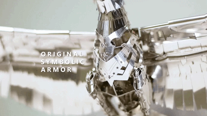 UNITY WINGS SILVER ARMOR Hand-Embellished with Swarovski® crystals