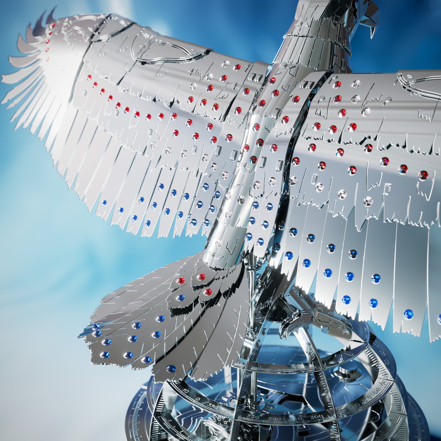 UNITY WINGS SILVER ARMOR Hand-Embellished with Swarovski® crystals
