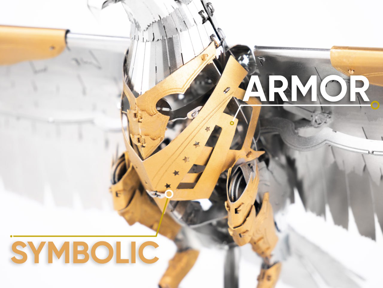 UNITY WINGS GOLDEN ARMOR Hand-Embellished with Swarovski® crystals